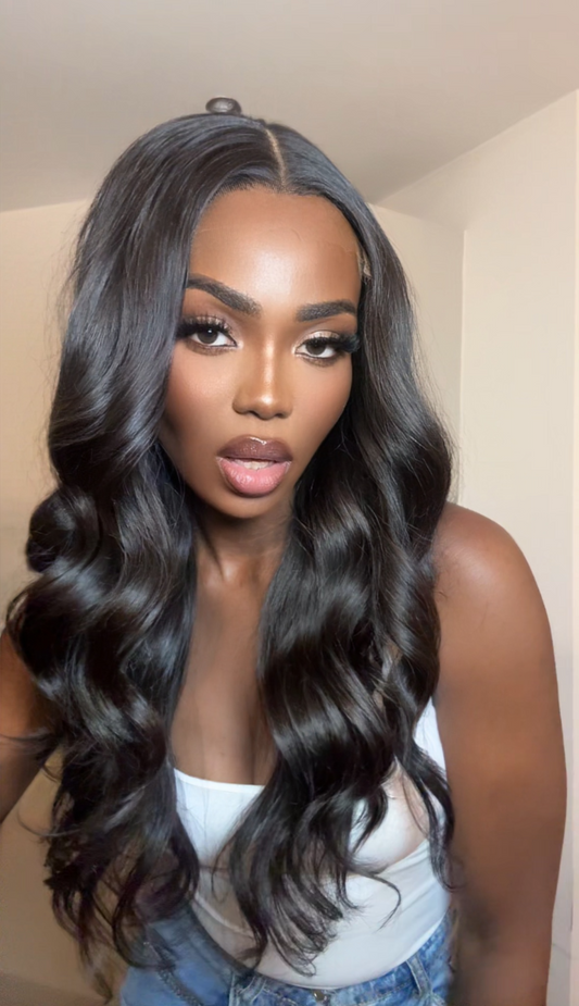 Virgin wavy 5x5 HD Closure wig