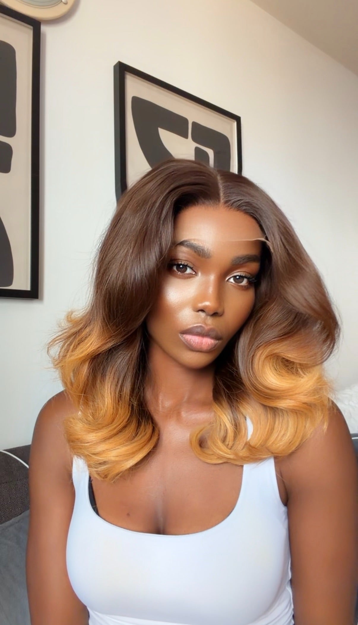 Raw Cambodian blonde tips wig