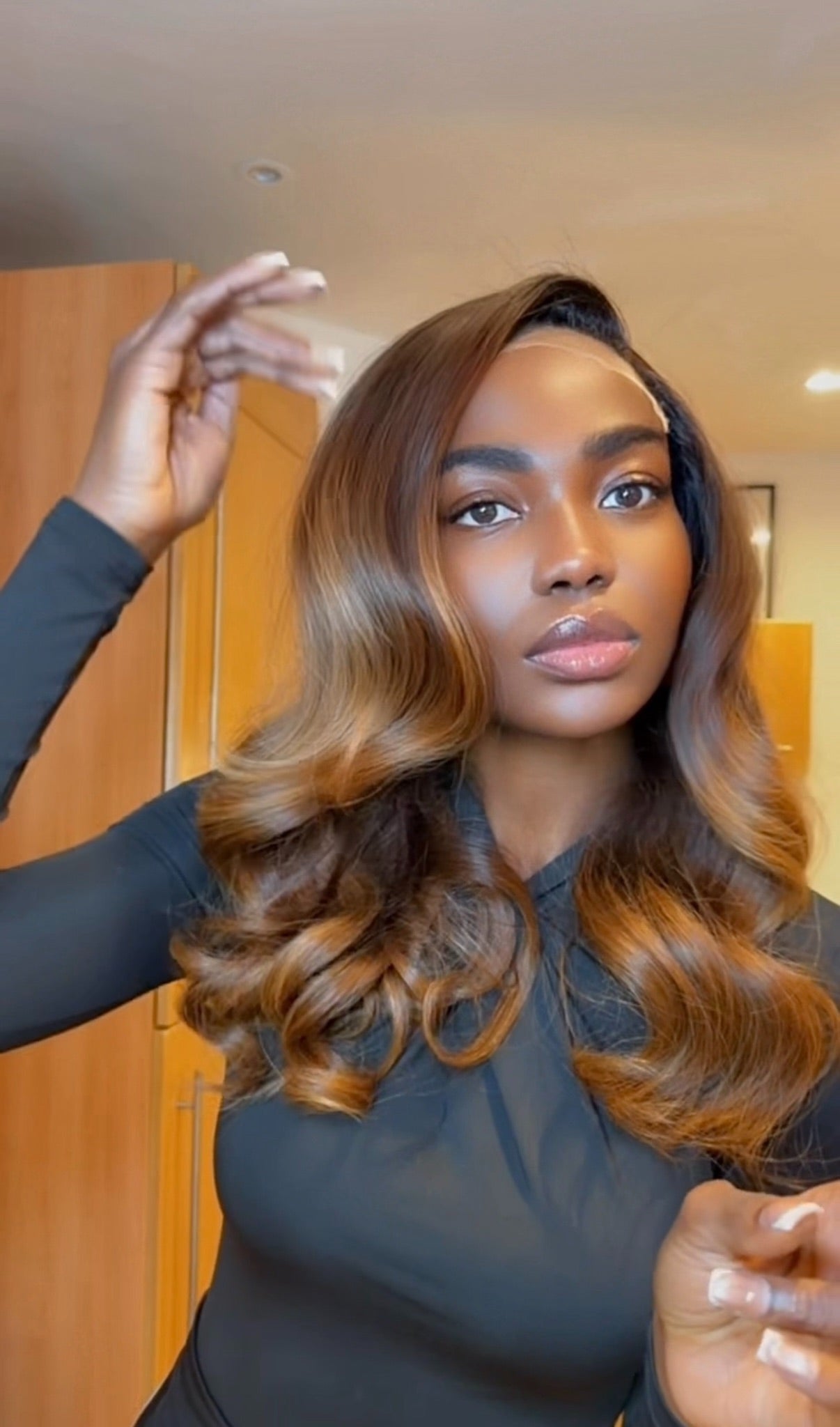 Raw Cambodian wavy chocolate brown wig