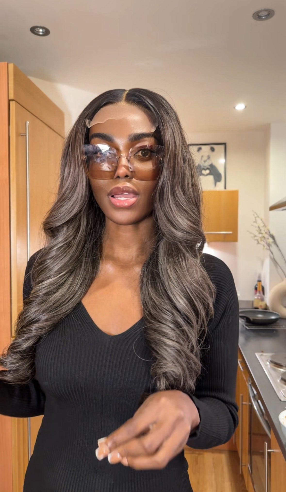 Raw Vietnamese icy blonde highlights