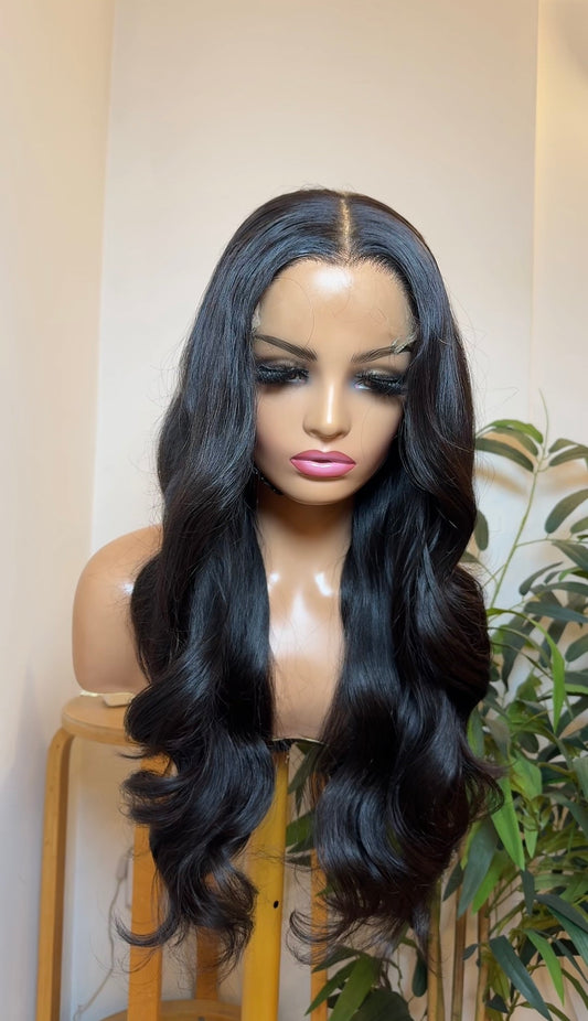 Virgin wavy 5x5 HD Closure wig