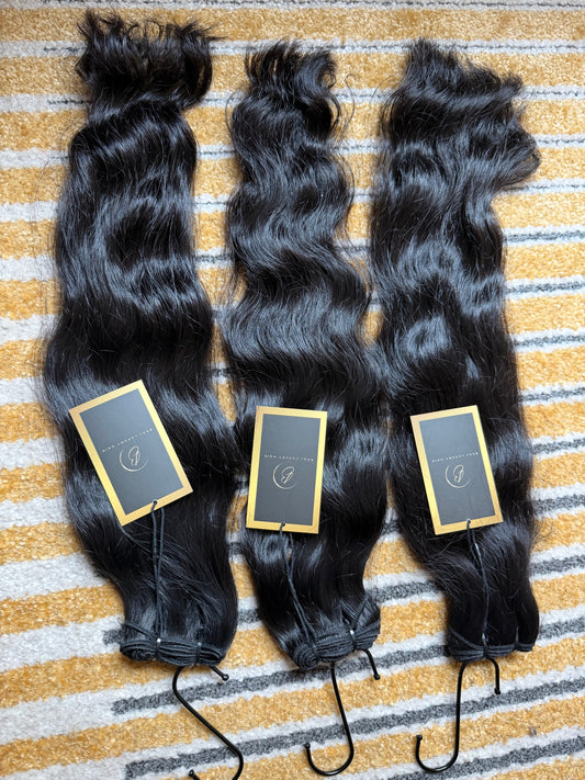 3 Raw Indian wavy bundles (ready to ship)