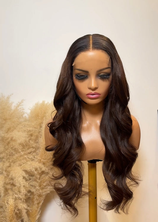 Virgin coffee brown wig