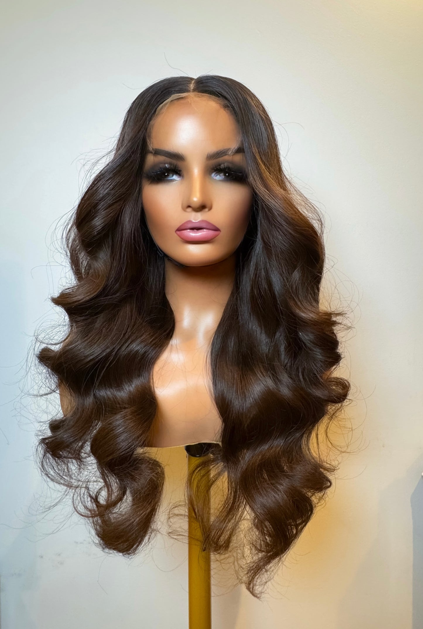 Raw Cambodian coffee brown wig