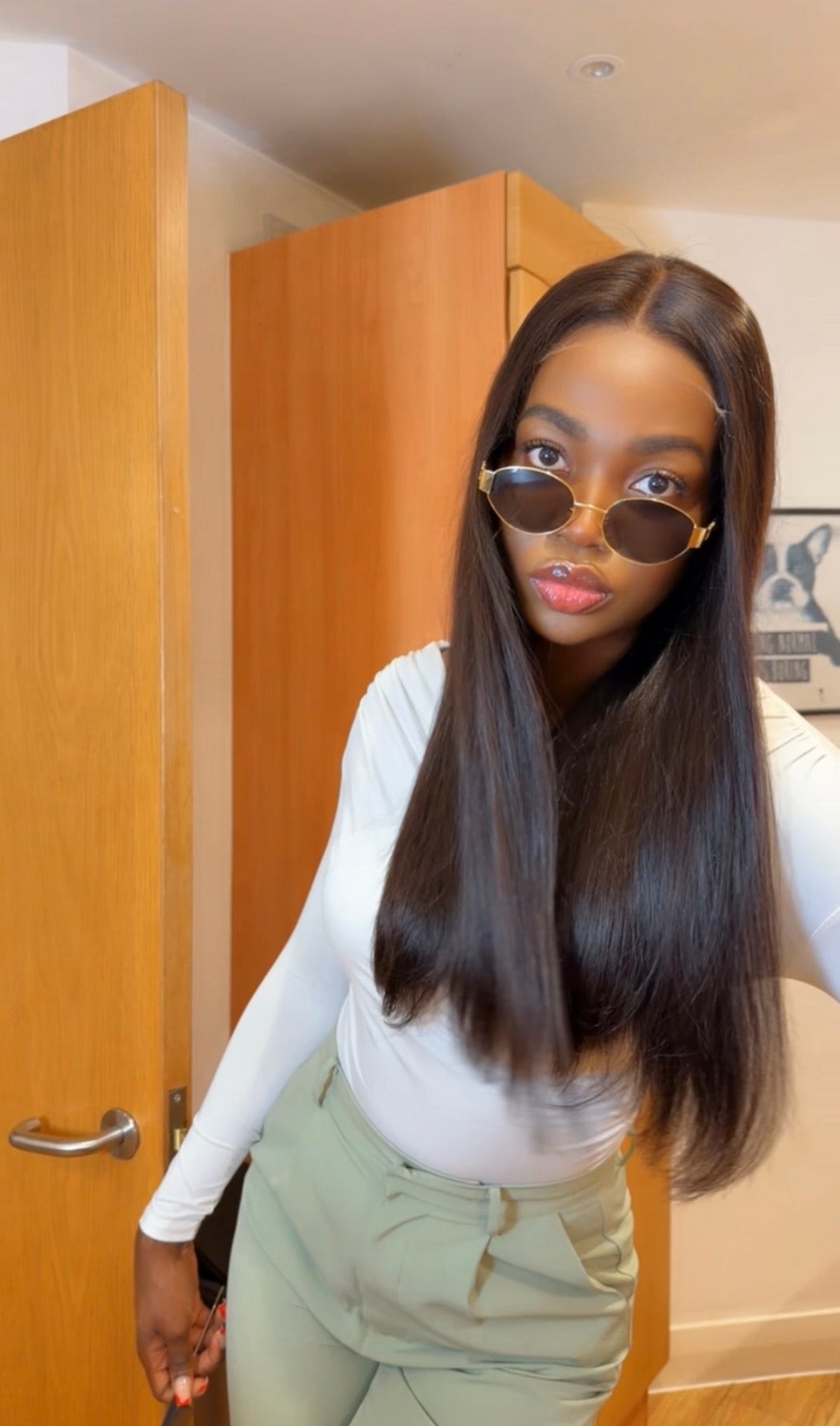 Virgin natural straight wig
