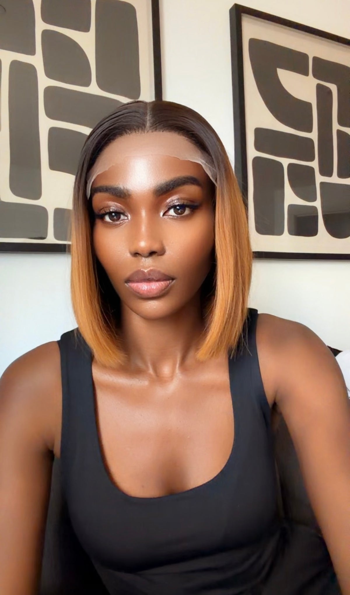 Raw Cambodian honey blonde bob