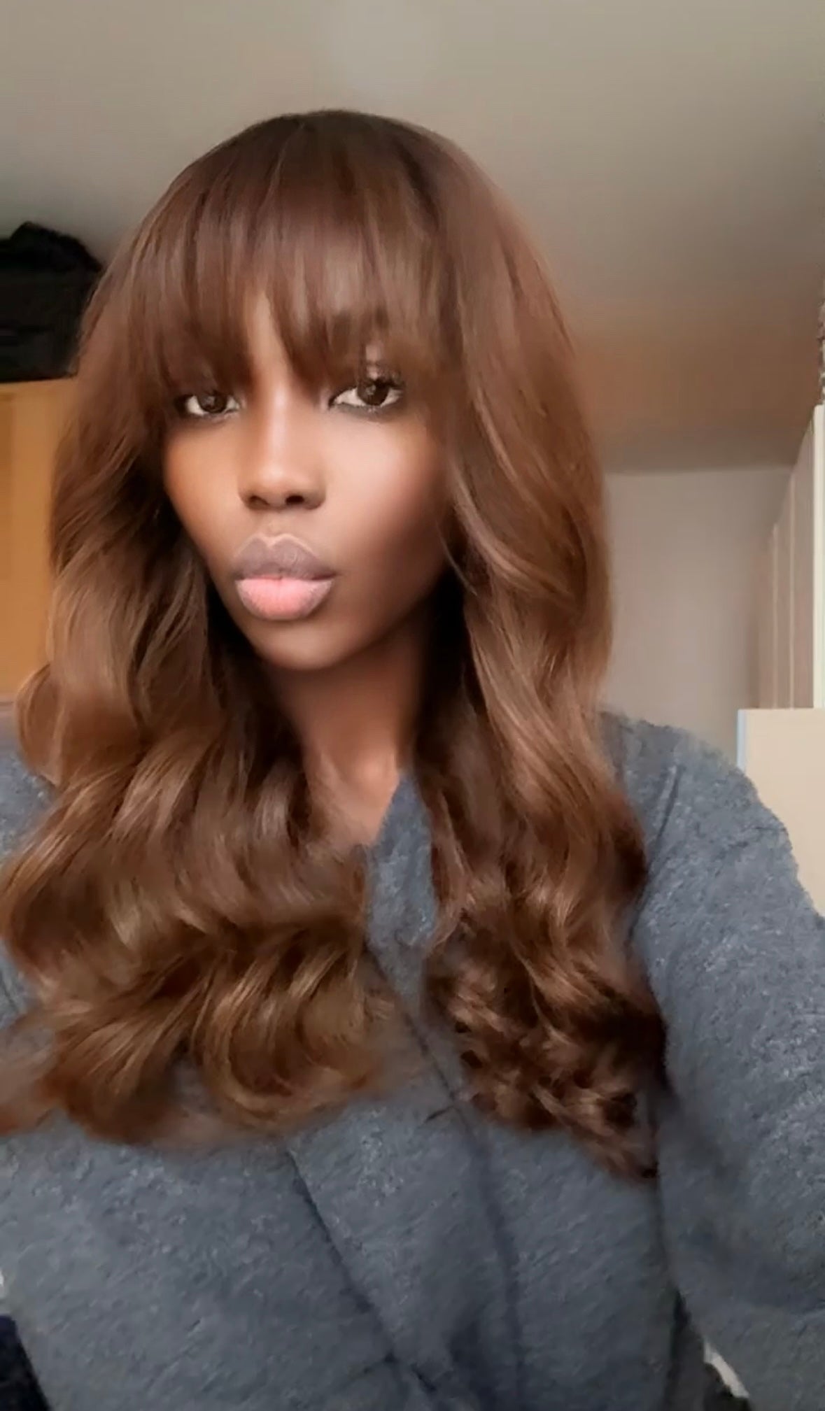 Virgin chocolate brown wig