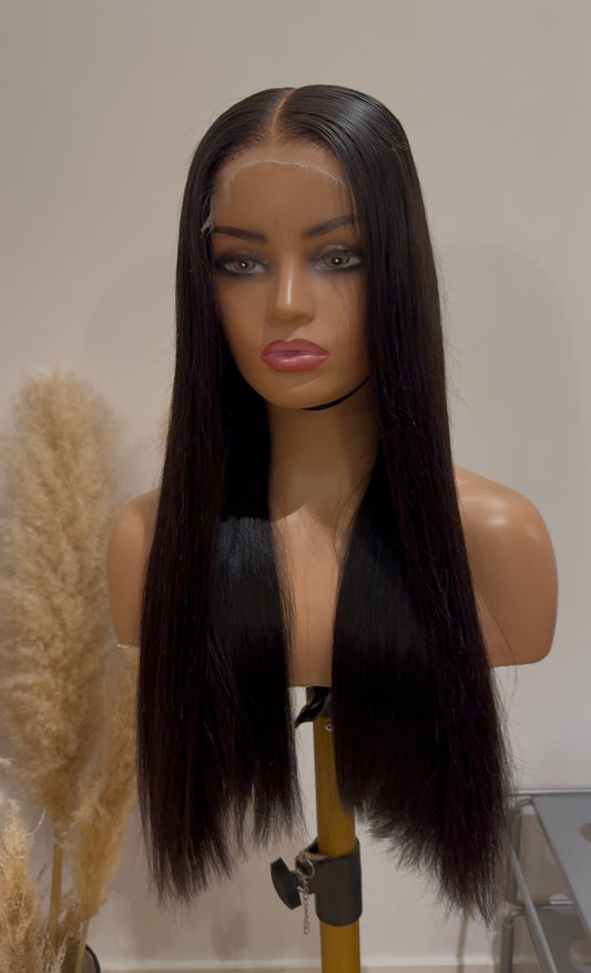 Virgin natural straight wig
