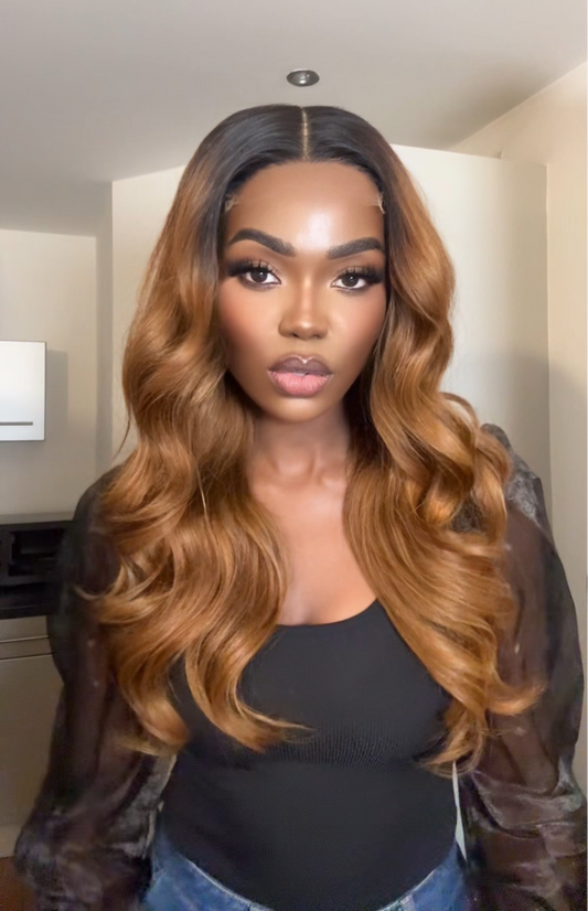 Raw Cambodian wig in honey blonde
