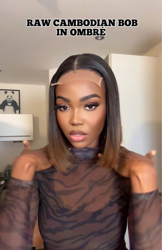 Raw Cambodian Ombré wig