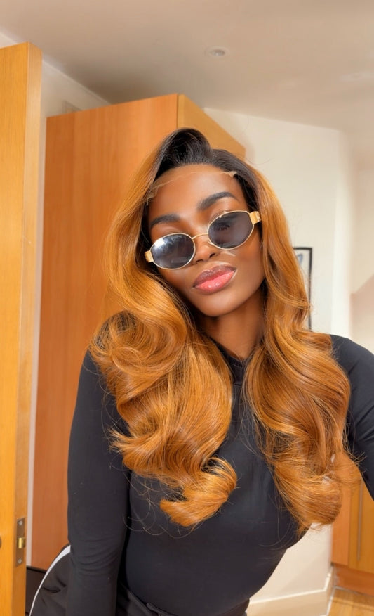 Raw Cambodian wig in honey blonde